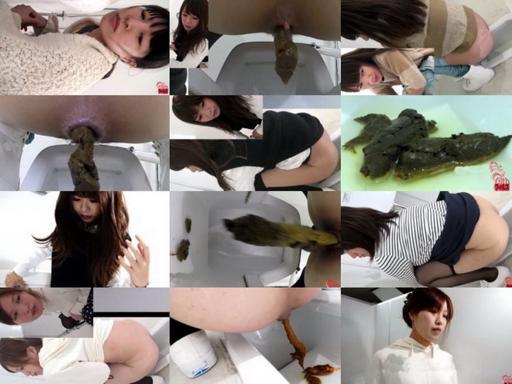 BFFF-146-156 Girls with pimply butt pooping in toilet