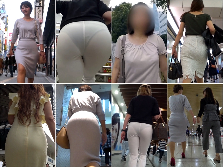 Gcolle Ass 71-76 【FullHD】フロントの「Ｖライン」がガチで大興奮！勝負パンツ透けまくりの美形巨尻女