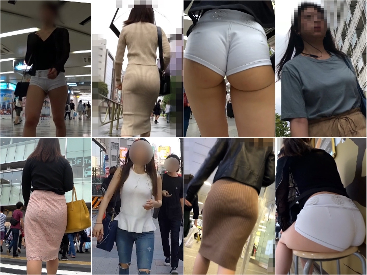 Gcolle Ass 71-76 【FullHD】フロントの「Ｖライン」がガチで大興奮！勝負パンツ透けまくりの美形巨尻女