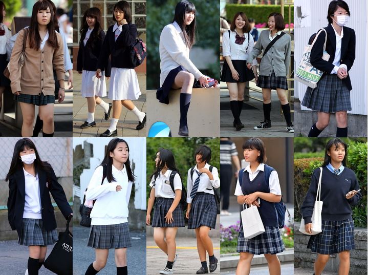 gcolle candid, 過去K画像101-105, 制服女子達のいろいろな風景