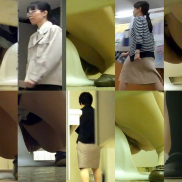 28104103 若いOL4名と熟女OL9名　和式トイレ前撮り