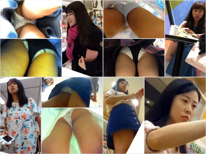 Gcolle_Upskirt_376 [FHD]私服女子の逆さ撮り(Part44), polo155 おまとめ8人, ワンピースを着た私服Kちゃんの薄いグリーンパンツを拝見