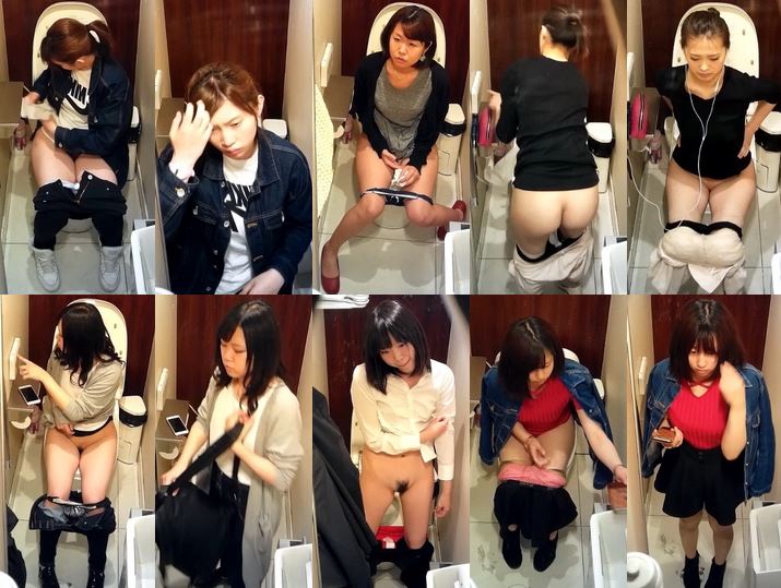 無】和式トイレフリ―ハンド盗撮洗面所【7名のお嬢さん】