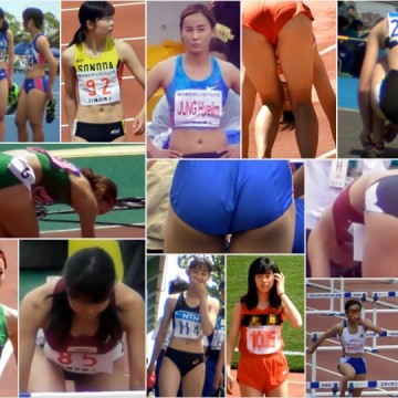 GcolleSport_233 ＜女子陸上2017＞ 美人アスリートが大集合！ 完全未公開の最新動画☆ 100mハードル③　スロー再生付き, 陸上競技大会にて, オナニーの様な仕草をし、何度もパンティの食い込みを直す超美少女！！4Kだよ ブルマーの神尻 Vol.03