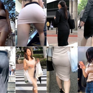 GcolleAss_158 【FHD 60fps】女子大生のお尻：リクスー娘の尻3人, 【フルHD 高画質】規格外のKカップ爆乳全開！！ノーブラのデカ乳が服からハミ出て激ヤバ過ぎます！！ , Tバック透けまくりで歩き視姦されまくる超美人若妻