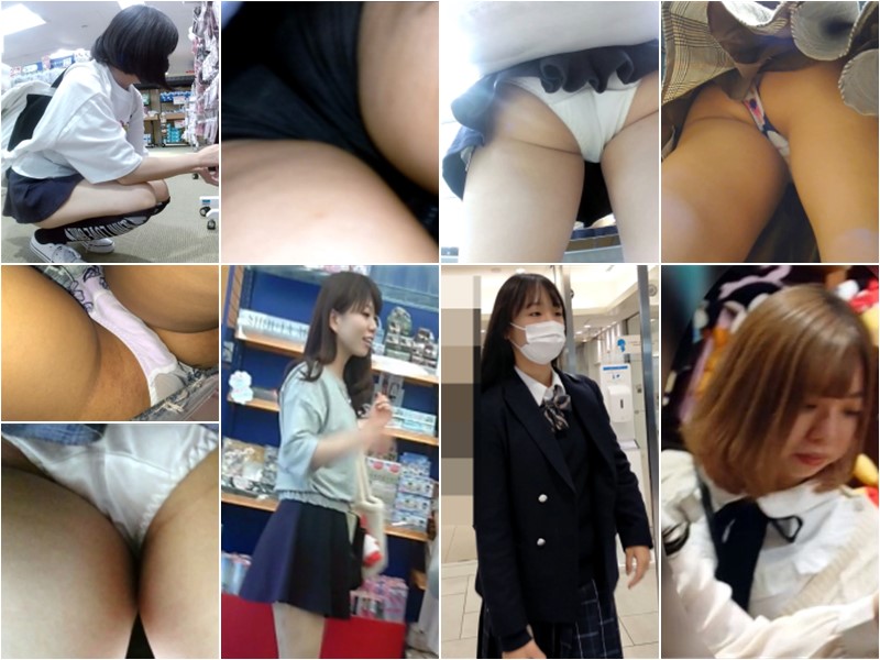 Gcolle_Upskirt_741 【15分】2012年の古き良き生少女, ヲタクの聖地で見つけたデニムミニスカJDを後ろから粘着逆さ撮り, ※再販【JD】ナイスな食い込み加減の地方娘　REAL撮り#4, 美人JK