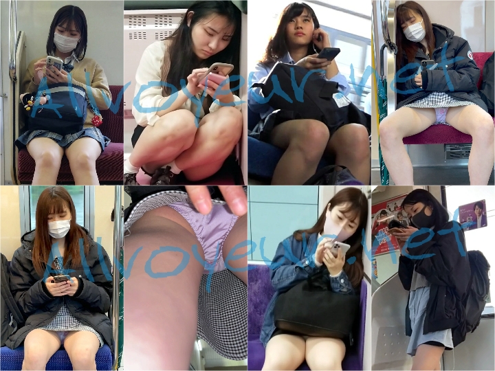 gcolle_metro_434 パンダチラリ062, 僕の特等席, 最寄り駅で発見したむちむちガール, （顔モ無し）いねむり緩んだ足からパンチラJDその2☆, 陰キャ学生の私服はロングブーツに絶対領域でエチエチな件