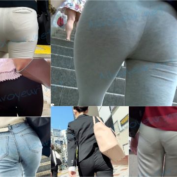 GcolleAss_467 0014街撮りマジでワ○ピースナミ似桃尻短パンちゃん2 , 美＊パンティーライン通信＊レース編みスカートの白パン透け巨尻お姉さん , 【通スピ＆スロー】ムチムチヤングな着衣お尻をロックオン！