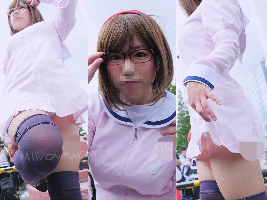 コミックマーケット コスプレ 超美人レイヤーさんの★ドセクシー★純白パンモロ エロ太もも ★カメラ目線ドアップ コミケ