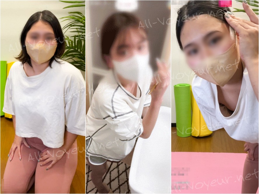 [配信胸ちらハプニング29]巨乳ヨガ先生/ノーブラ⁉美人インフルエンサー/計2名