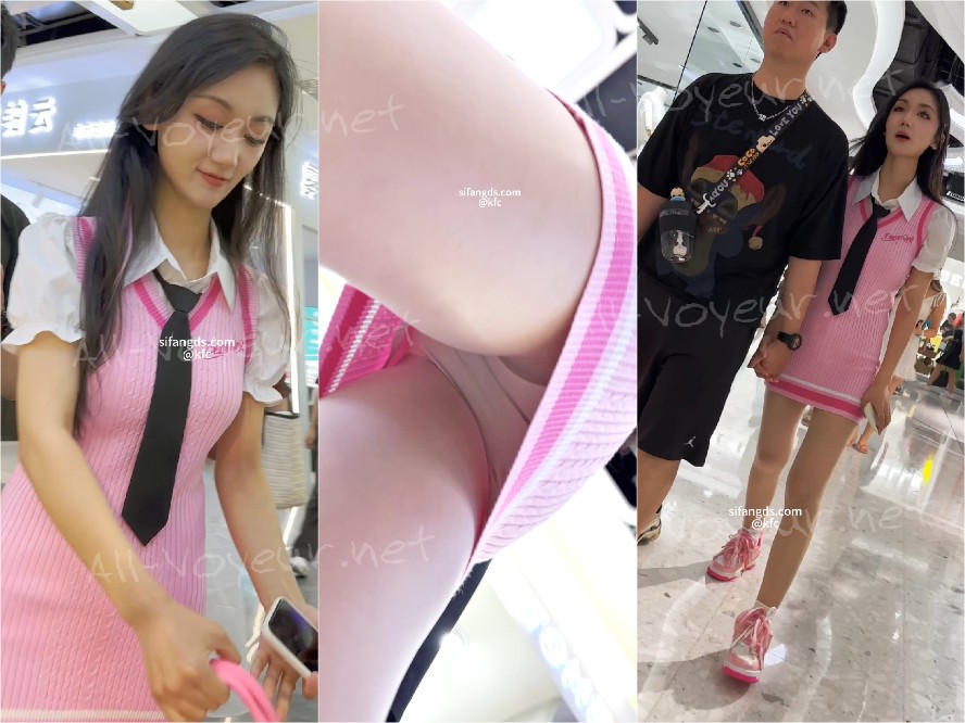 【KFC】⭐极品美女和丑男逛街..身材长相极品..无痕透明丝袜[某房原版]