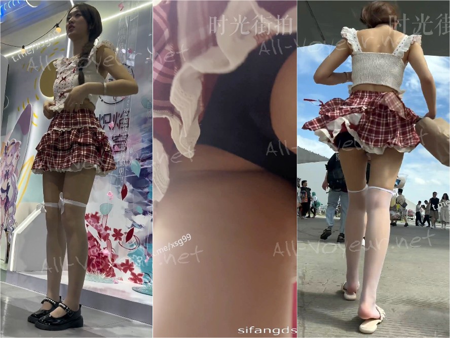 【街拍抄底】时光街拍抄底 短裙小姐姐合集11V[某房原版]