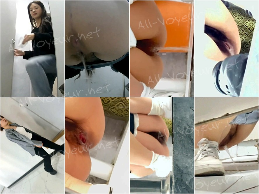 【トイレ撮影】様々な若い女性を有料で集団撮影した流出映像16V
