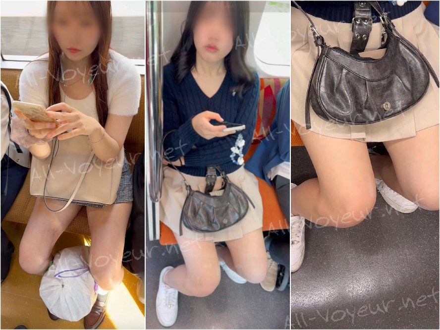 【再販】エロすぎるショーパン&ミニスカ美女、２名の美人お姉さんの生脚を真上から見まくり！