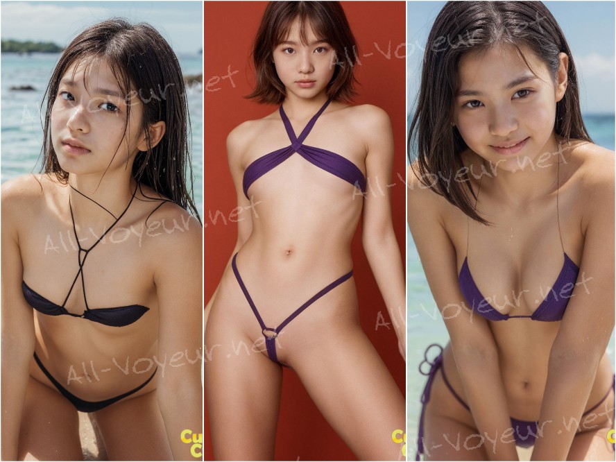 見えそうで見えない水着は裸よりエロい件について【ギリギリ水着を着てもらった】