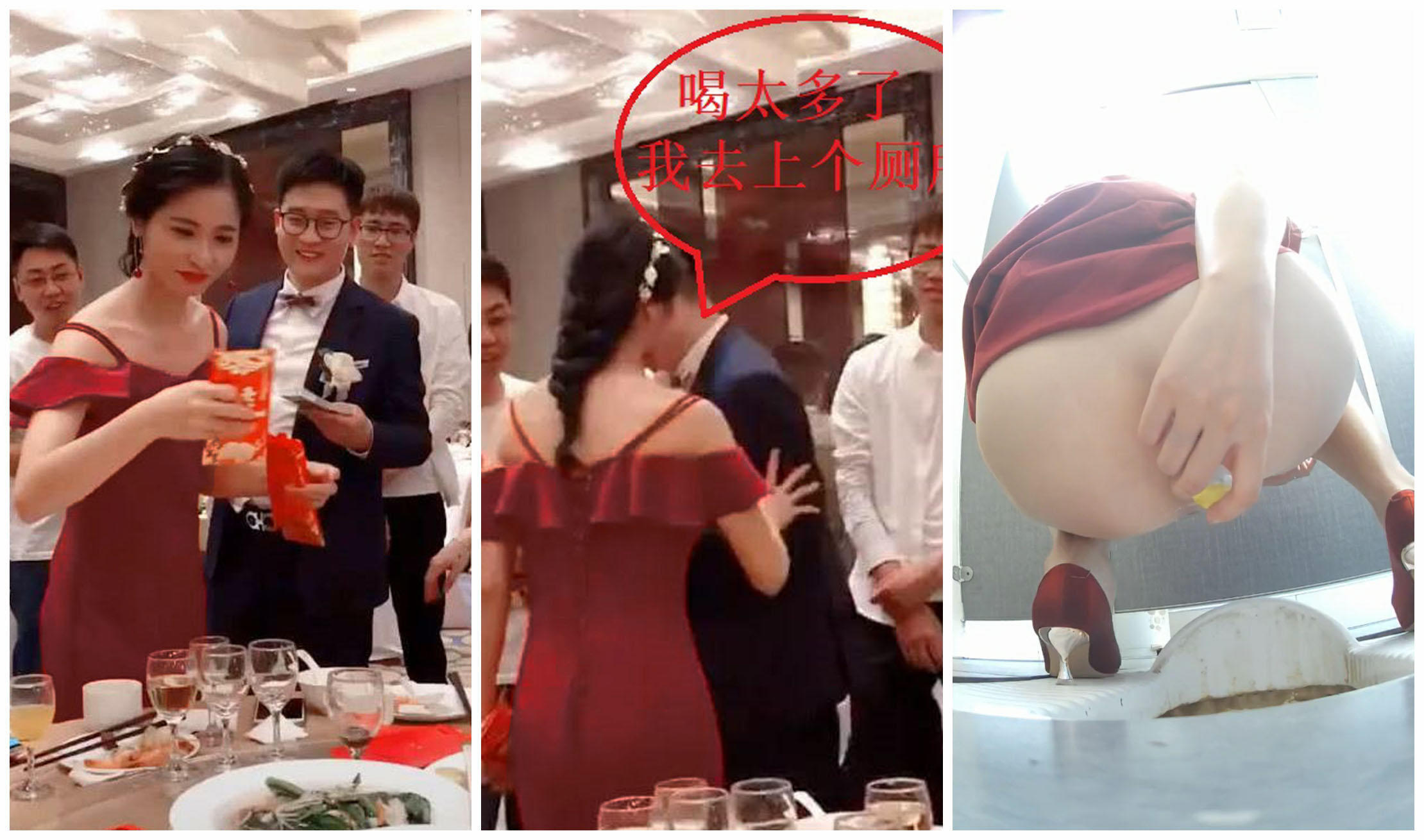 結婚式当日、乾杯を待っていた花嫁がトイレに行きました。少し便秘気味だったので、座薬を使って肛門に挿入しました。本当に助けてあげたかったです。[8P+1V]