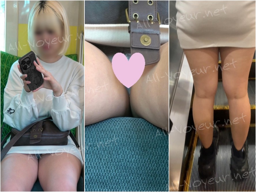 【6月29日まで顔モザなし】超絶美人お姉さんのミニスカタイトワンピから丸見えな純白[4K動画][顔出し][ドアップあり]