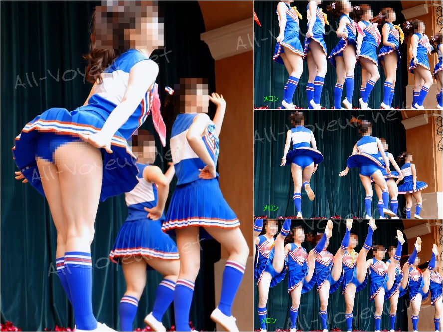 祭りだチア vol.75 【4K】 魔女JDチア、夢の国に登場！第二弾 チラリズム！スカートたくし上げ、突き出しヒップと最高です