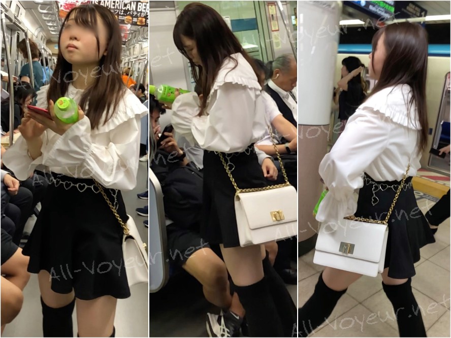 【すぐそこの眺め122_ちっぱいver】可愛らしい私服ＪＫを電車内で観察！