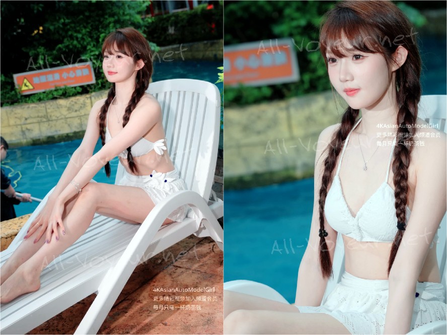 4K 比基尼泳装 天目湖水世界 #张君雅 网红车模 模特 아주르 레인 수영복 비키니 swimsuit bikini アズールレーン 비키니 룩북 (1)