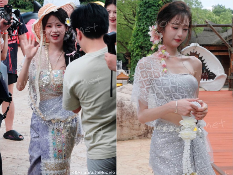 4K 比基尼泳装 天目湖水世界 #龙虾 拍摄花絮 网红车模 아주르 레인 수영복 비키니 swimsuit bikini アズールレーン 비키니 룩북