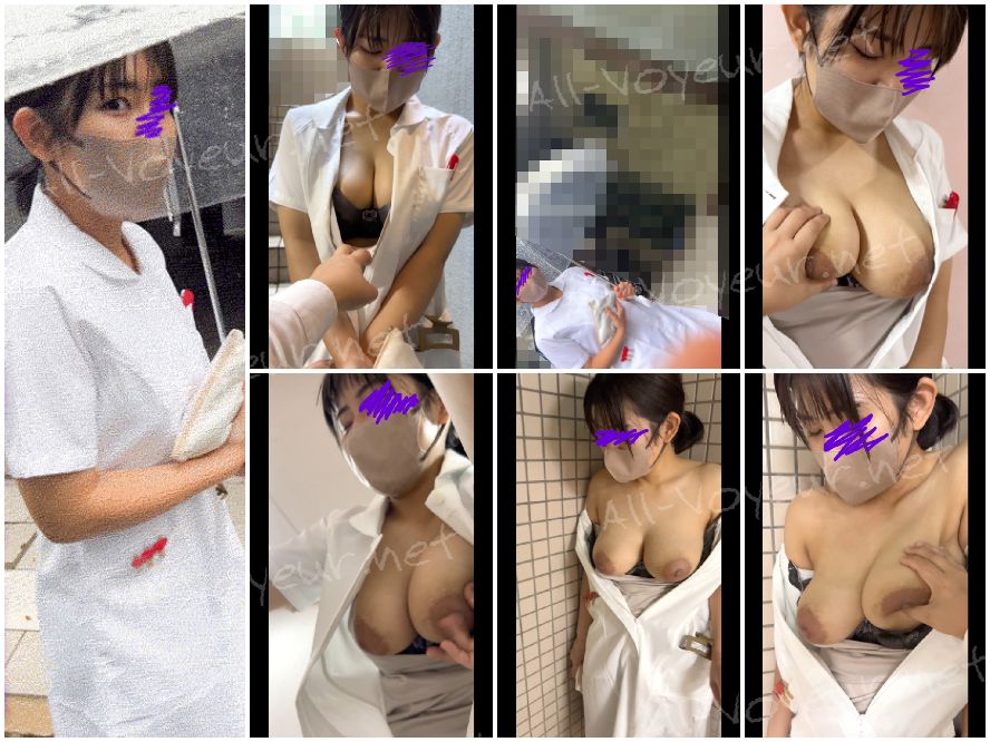 Fカップ爆乳ナース！ナンパ→同意→デカ乳揉み放題→♡♡♡【おっぱいお触り】