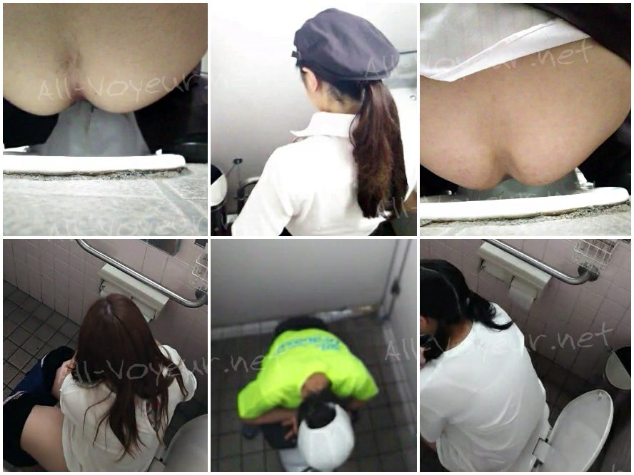 若い娘が駅公衆トイレ個室に入ったのを狙い撃ち