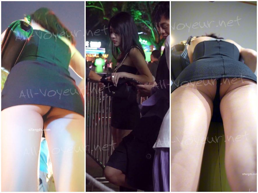 (BC-AA-468)抹胸齐逼紧身裙美女..屁股夹着骚窄内逛街