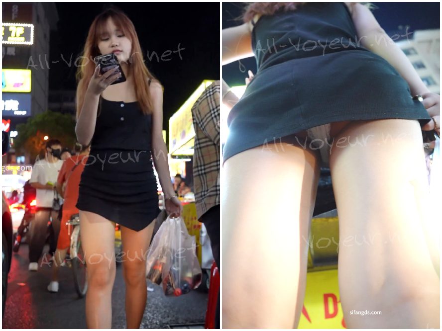 (BC-AA-512)超短包臀裙小姐姐喝完酒买小吃..蕾丝边粉内被CD