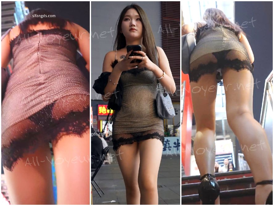 (BC-AA-517)超短蕾丝裙美女..透明肉丝花纹裆部性感丝滑好想摸