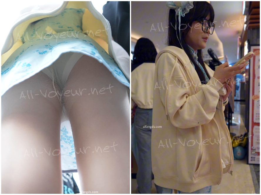 (BC-AA-524)小姐姐逛街笑容甜美..多次弯腰被CD微透白内