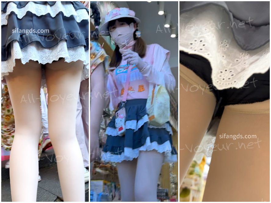 【CSCD】青JK女子大生がケーキ屋さんでケーキを購入、白下着姿で生ハメ
