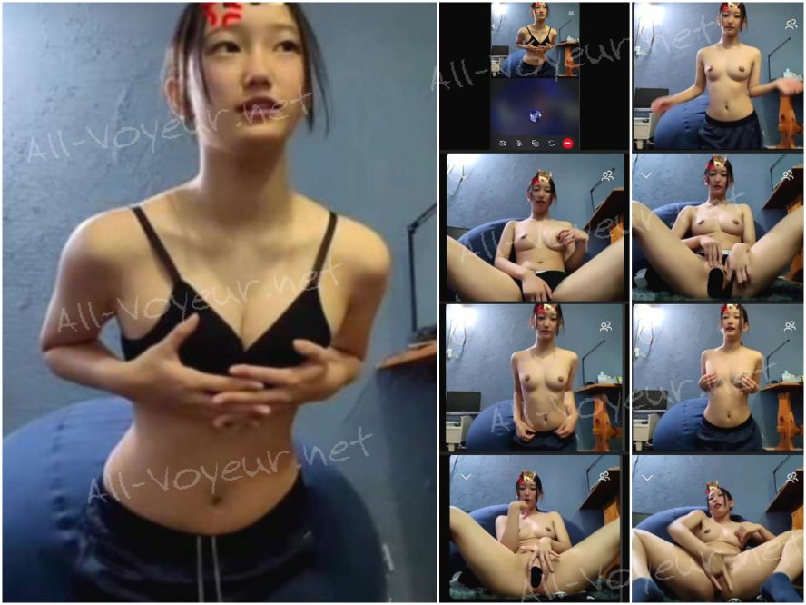 素人激かわ美乳パイパン美女のアへ顔オナニー