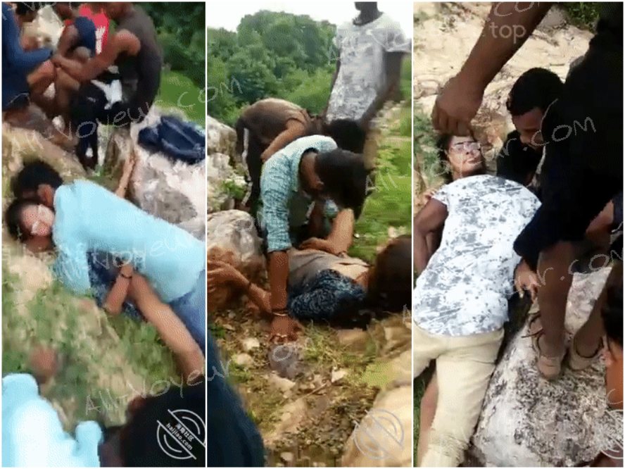 本物のインド人集団レイプ動画✅山の岩山の上で、まるで交代で犯すかのように集団で少女を犯しまくる！[8P+1V]