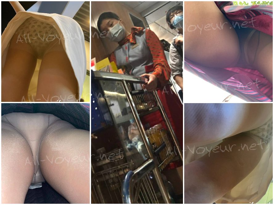 複数の客室乗務員がシャワーを浴びたり着替えたりする様子を宿舎の外から密かに撮影された。