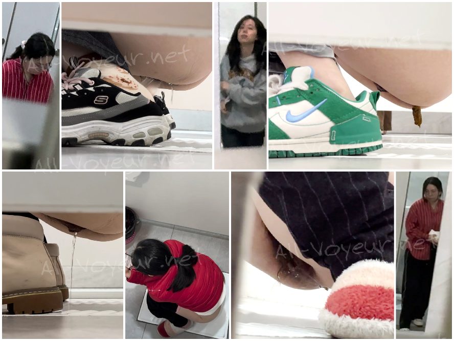 著者は会社の女性用トイレに忍び込み、経験の浅い若い女性たちを密かに撮影した。