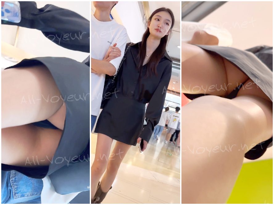 JK制服女子高生と親友が展覧会へ行く。黒ストッキング、白レース下着、表裏CD。