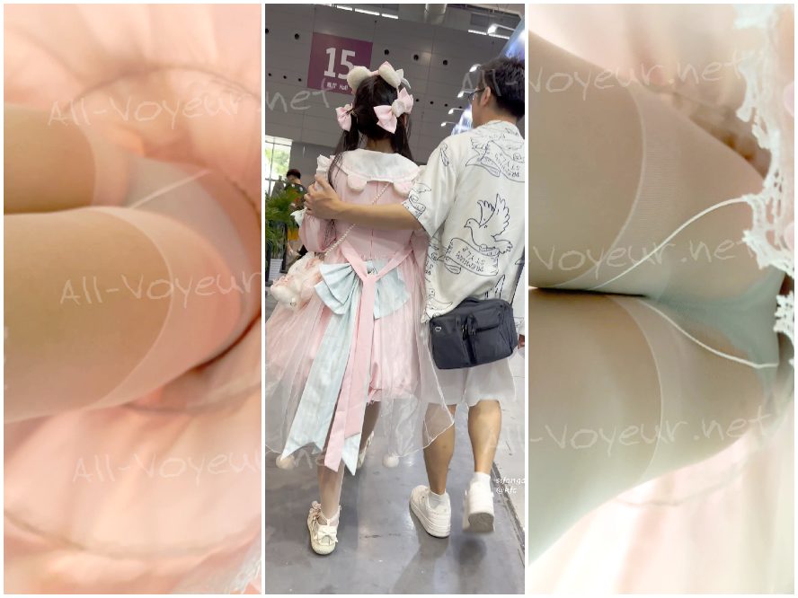 ボディコンスカートをはいて家に急いで帰る女子高生 - 黒い下着の表と裏のCD