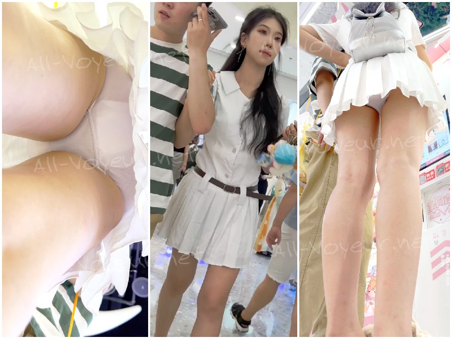 ボディコンスカートをはいて家に急いで帰る女子高生 - 黒い下着の表と裏のCD