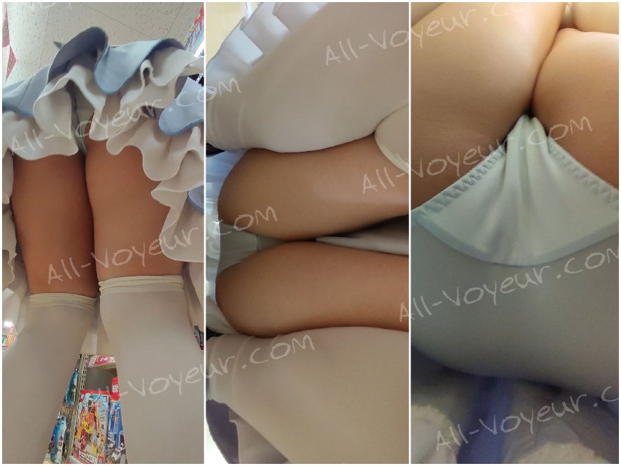 むっちりMちゃんパンツ盗撮05　むっちり色白Mちゃんパンツ第5弾！ゆるゆる白パンツ、ぴっちり水色パンツ、ぷりぷりお尻の白パンツ！