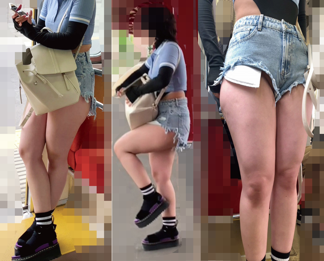 イベ帰りのハイレグエグ脚