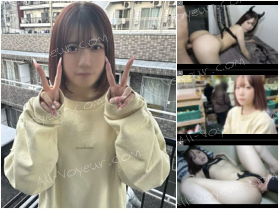 小さくてアイドル資質の愛しいムスメ。「あぁイキそう…イク！」高速ピストンで連続イキ、喘ぎまくり。半外半中で締め付けマンコに濃厚ザーメン注入