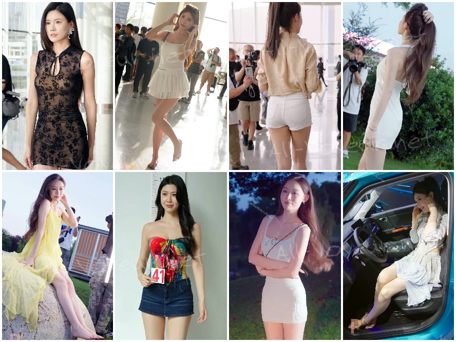 さまざまなトップクラスの高価値インターネットセレブモデルの長い脚の比較（120V）