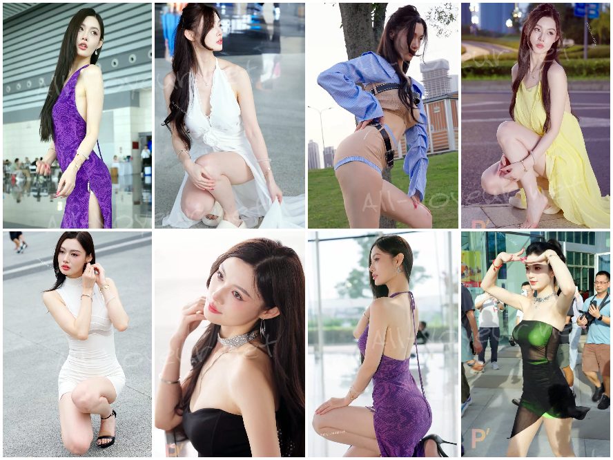 さまざまなトップクラスの高価値インターネットセレブモデルの長い脚の比較（120V）