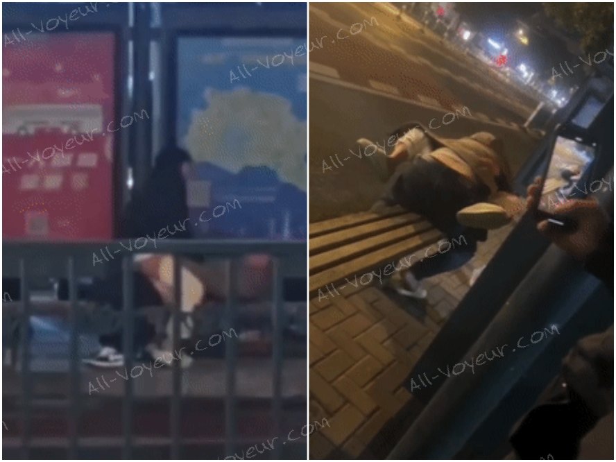 猎奇❤️常州大学城公交车站惊现情侣当街啪啪，完全无视路人，到底有多饥渴呀！