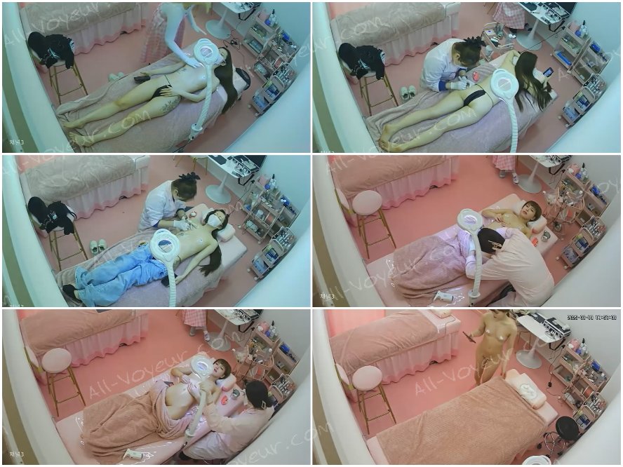 ハッカーが美容整形クリニックの防犯カメラに侵入し、胸の小さい女性2人が豊胸手術を受けている様子を密かに撮影した。医師は彼女たちの臀部と性器周辺の脂肪吸引を終えようとしていた。