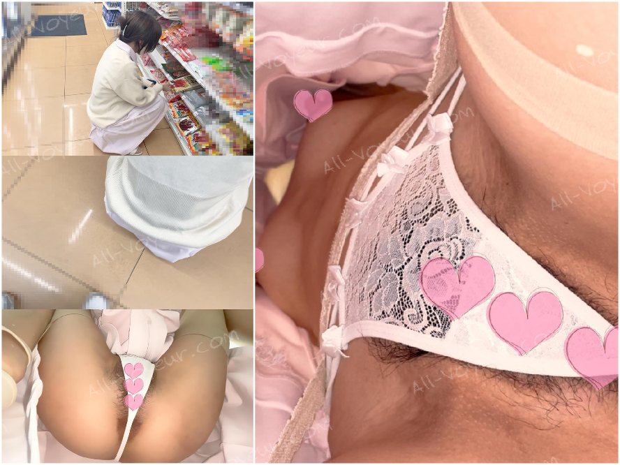 ジャングル級の超剛毛丸見え♡ノーブラ透けパン絶景ローアングル。どスケベ下半身で♡【素人/ノーブラ/剛毛】