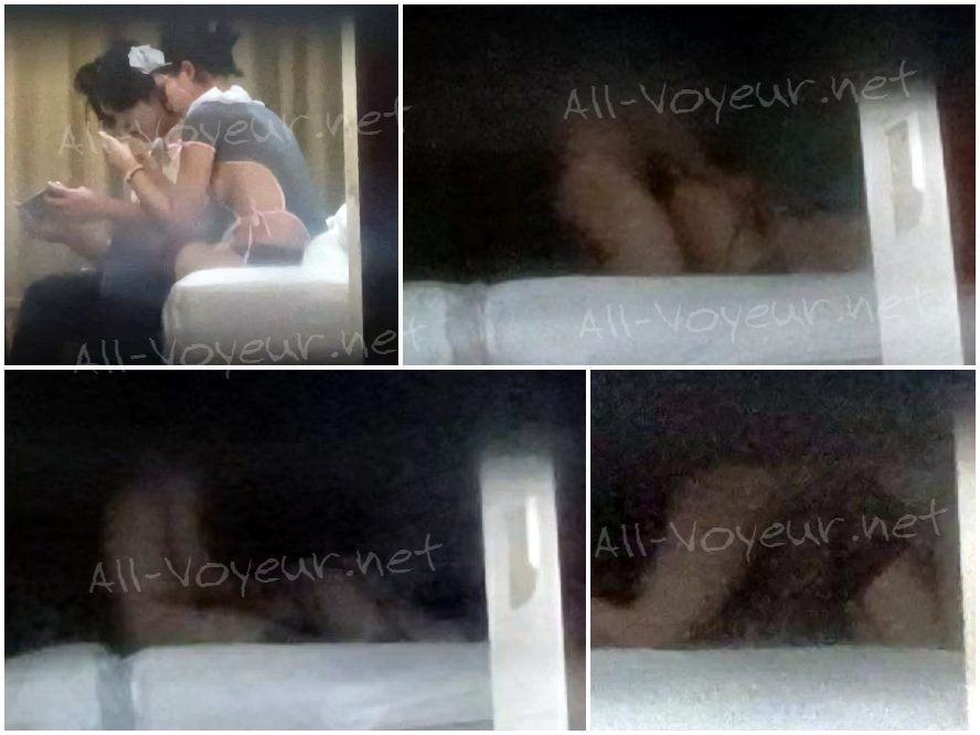 覗き見・盗撮 ✅ ドア越しの盗撮：eスポーツホテルで激しいセックスに耽る大学生たち (5) ✅