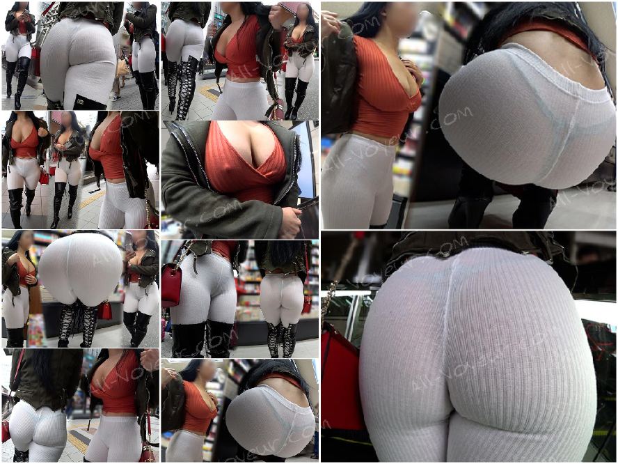 【Kカップ爆乳】ノーブラびんびん勃起乳首で誘惑する極上美女!!デカ乳＆爆尻の規格外超ドエロBODY!!