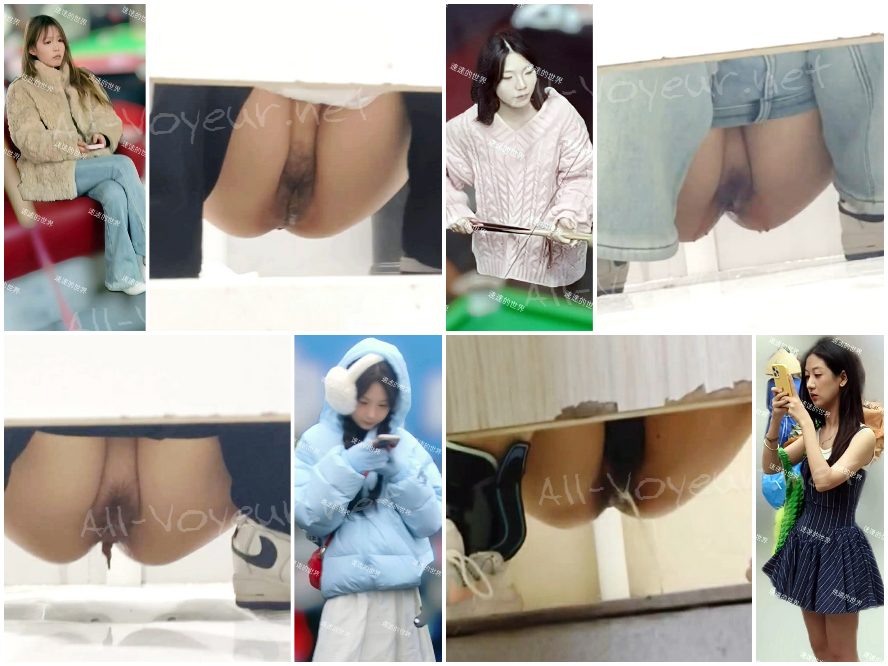 手持ちによるスナップ写真：ビリヤード場にいる数人の若い女性たち (68V)